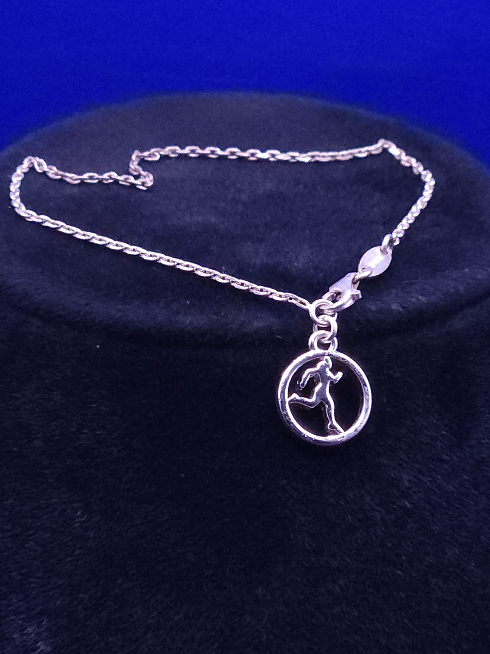 Running girl silhouette Charm Anklet Or Bracelet